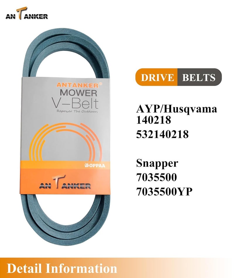 Antanker 140218 Drive Belt Replace for AYP/Hus qvarna/Crafts Man 140218 532140218, for Snapper 7035500 7035500YP, Fits Mover with 46" Decks, Compatible with AYP PB20H46LT/YT, Kevlar Cord, 1/2x84 Belt - Image 4
